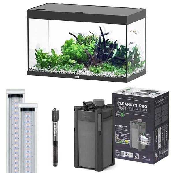 Sublime 100 X 50 AQUATLANTIS Noir Laqué - Aquarium Equipé 246 L – Image 2