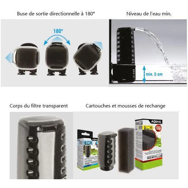 Filtre Interne ASAP 700 AQUAEL - Pour Aquarium Jusqu'à 250L – Image 4