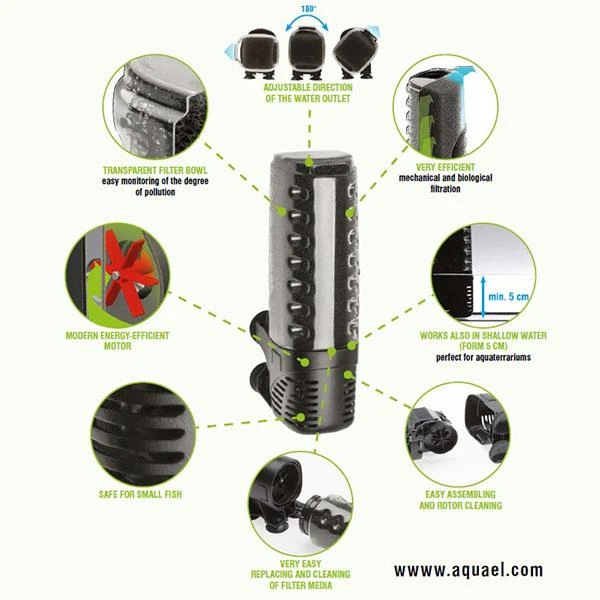 Filtre Interne ASAP 300 AQUAEL - Pour Aquarium Jusqu'à 100L – Image 5