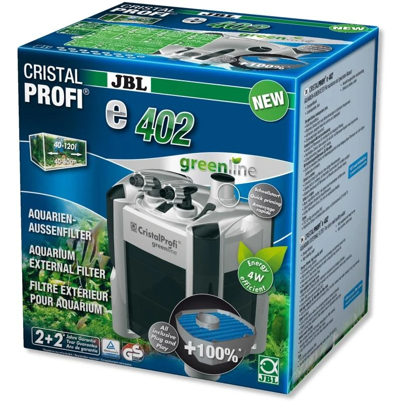 Filtre Externe JBL CristalProfi E402 Greenline - Pour Aquarium De 40 à 120 L