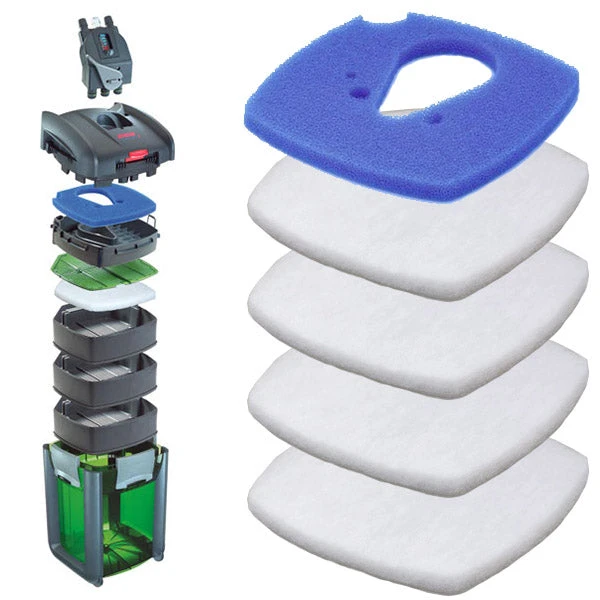 Set Coussins De Mousse Bleue Et Ouate EHEIM - Lot De 5 Pour Professionel 3 1200XL Et 1200XLT – Image 2